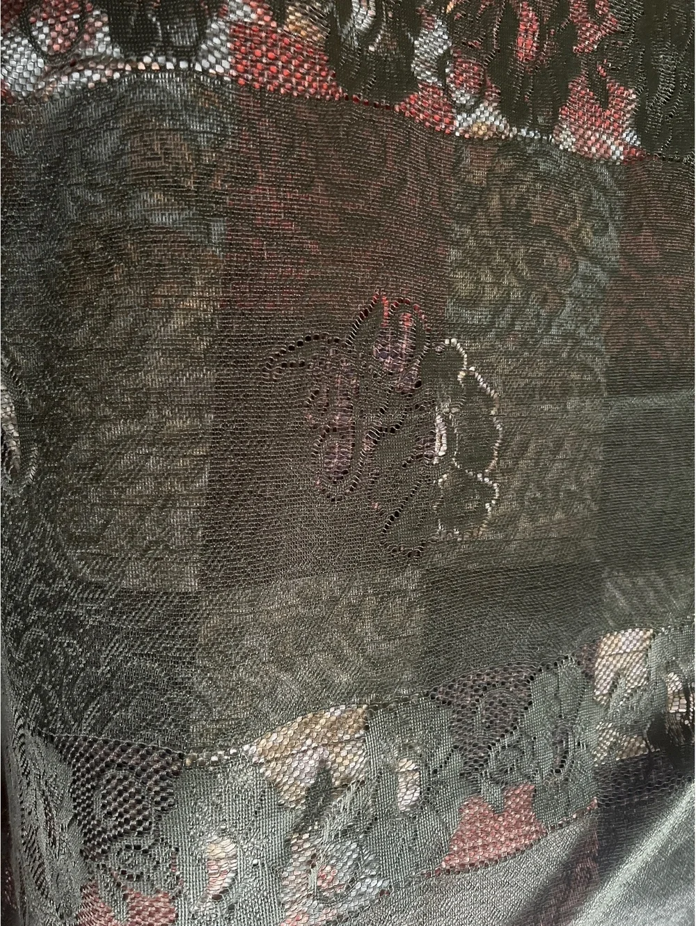 Green Panel Lace Fabric 46x80 Inches